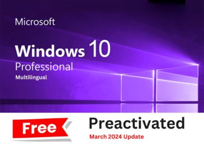 Free Windows 10 Pro Preactivated Registered Multilingual Mar2024